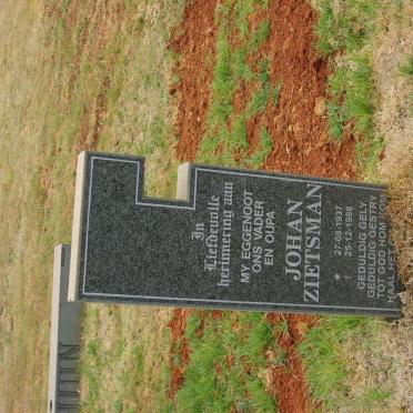 ZIETSMAN Johan 1937-1998 &amp; Susara Susanna 1943-2006