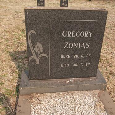ZONIAS Gregory 1986-1987