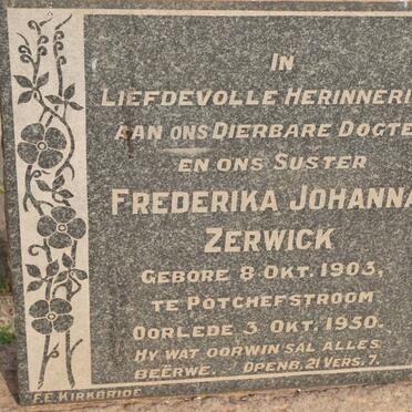ZERWICK Frederika Johanna 1903-1950