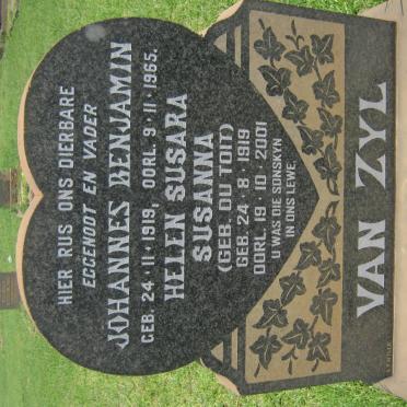 ZYL Johannes Benjamin, van 1919-1965 &amp; Helen Susara Susanna DU TOIT 1919-2001