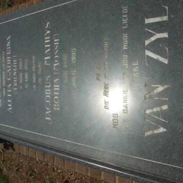 ZYL Jacobus Mathys Botha, van 1926-1993 &amp; Aletta Catherina 1927-19??