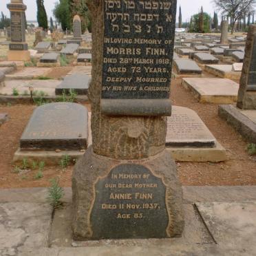 FINN Morris -1918 &amp; Annie -1937