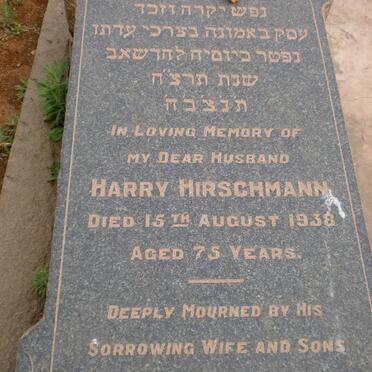 HIRSCHMANN Harry -1938