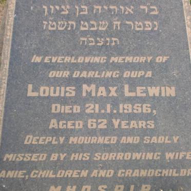 LEWIN Louis Max -1956