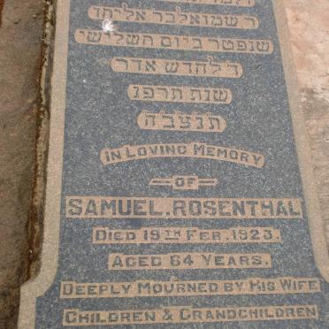 ROSENTHAL Samuel -1923