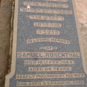 ROSENTHAL Samuel -1923