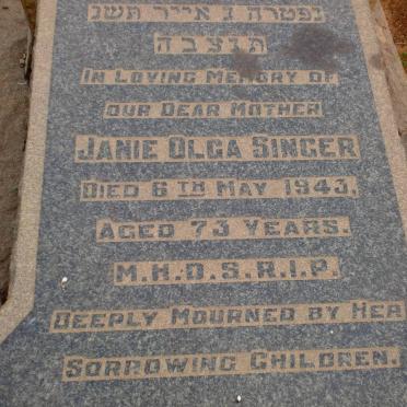 SINGER Janie Olga -1943