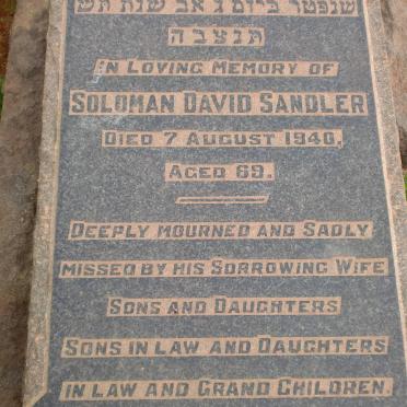 SANDLER Soloman David -1940
