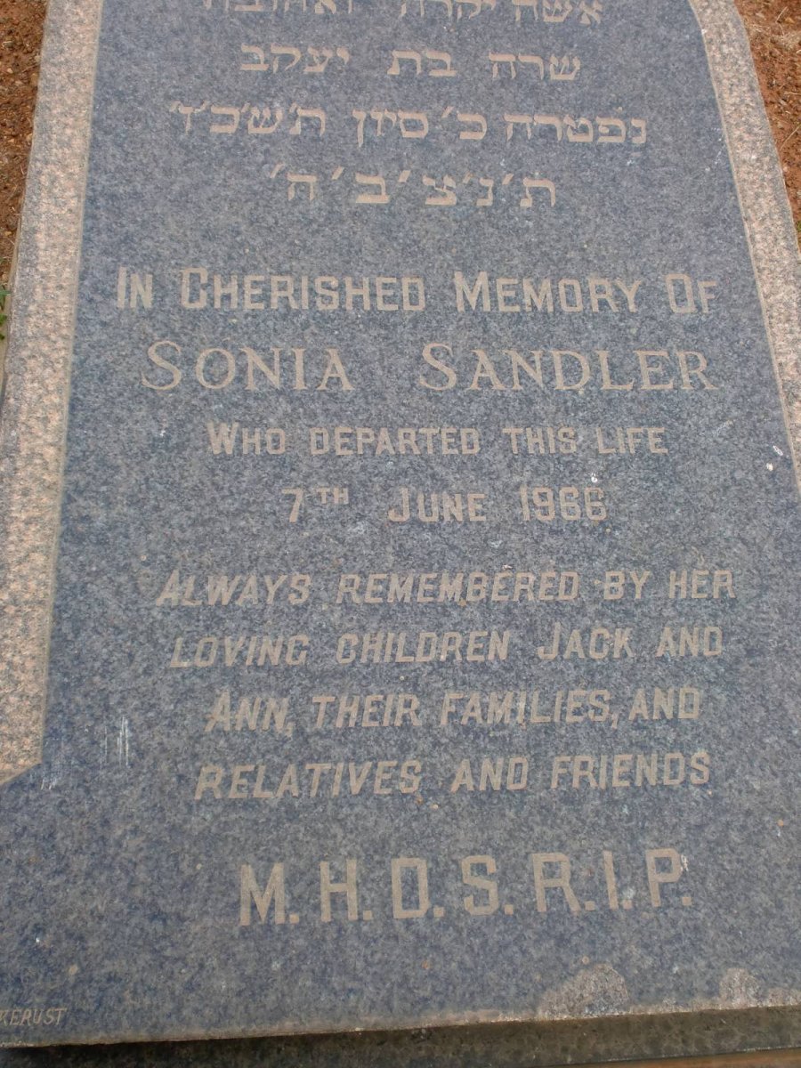 SANDLER Sonia -1966