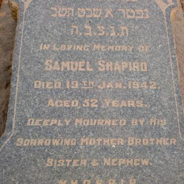 SHAPIRO Samuel -1942