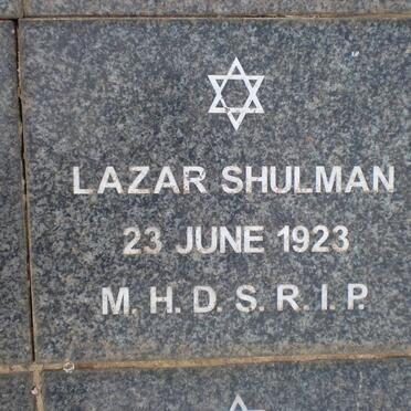 SHULMAN Lazar -1923