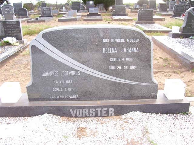 VORSTER Johannes Lodewikus 1893-1971 &amp; Helena Johanna 1898-1984