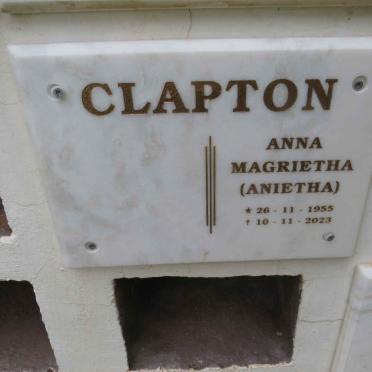 CLAPTON Anna Magrietha 1955-2023