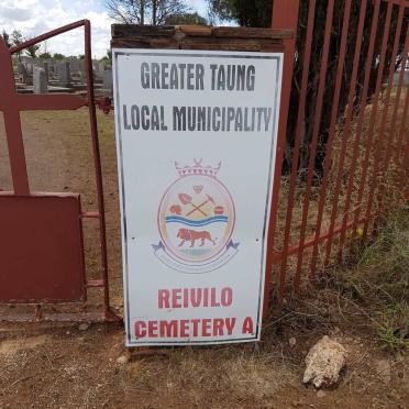 North West, REIVILO, New main cemetery