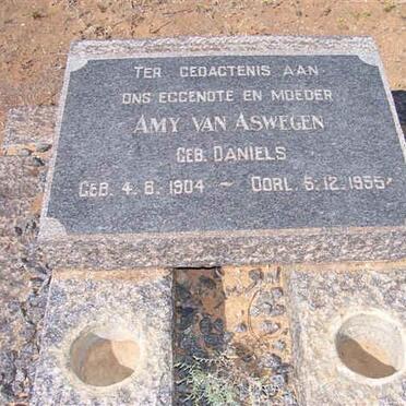 ASWEGEN Amy, van nee DANIELS 1904-1955