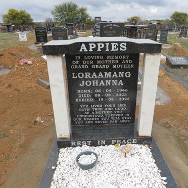 APPIES Loraamang Johanna 1946-2023