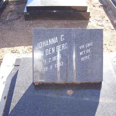 BERG Johanna C., van den 1896-1993