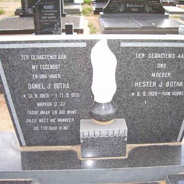 BOTHA Daniel J. 1923-1979 &amp; Hester J. VAN VUUREN 1928-??
