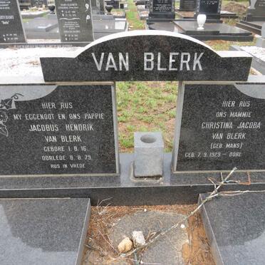 BLERK Jacobus Hendrik, van 1916-1979 & Christina Jacoba MANS 1929-