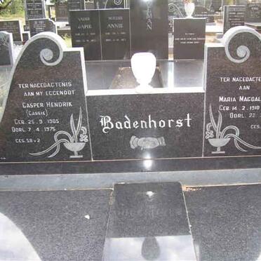 BADENHORST Casper Hendrik 1905-1975 &amp; Maria Magdalena VAN WYK 1910-1983
