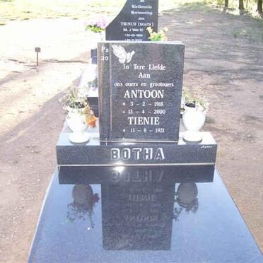 BOTHA Antoon 1918-2000 &amp; Tienie 1921-??