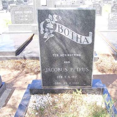 BOTHA Jacobus Petrus 1917-1984