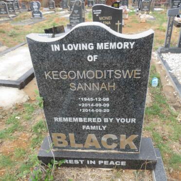 BLACK Kegomoditswe Sannah 1945-2014