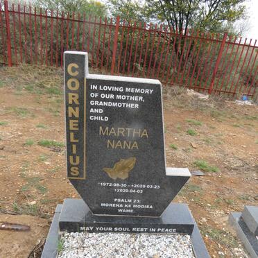 CORNELIUS Martha Nana 1972-2020