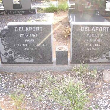 DELAPORT Jacobus P. 1894-1986 &amp; Cornelia P. ROODT 1909-1973