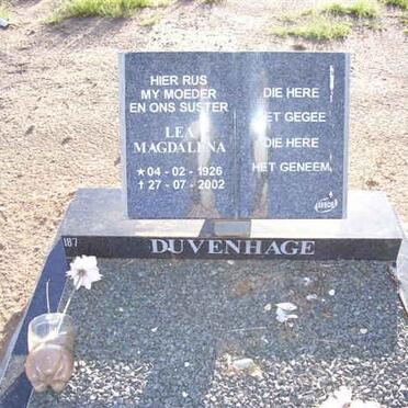 DUVENHAGE Lea Magdalena 1926-2002