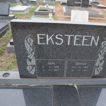 EKSTEEN Jan 1918-1987 & Serah 1919-2013