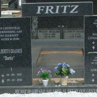 FRITZ Albertus Erasmus 1913-1976 :: FRITZ Maria Elizabeth Catharina 1889-1976 :: FRITZ Adriaan Jacobus 1933-2010