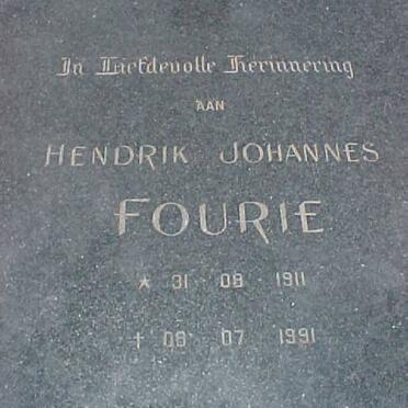 FOURIE Hendrik Johannes 1911-1991