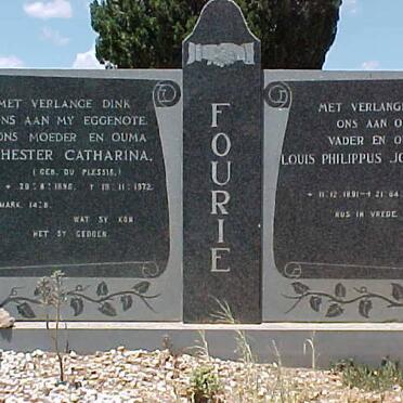 FOURIE Louis Philippus Johannes 1891-1984 &amp; Hester Catharina DU PLESSIS 1896-1972