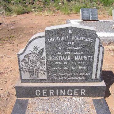 GERINGER Christiaan Mauritz 1909-1958