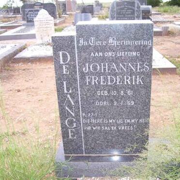 LANGE Johannes Frederik, de 1961-1969