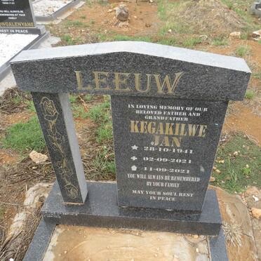 LEEUW Kegakilwe Jan 1941-2021