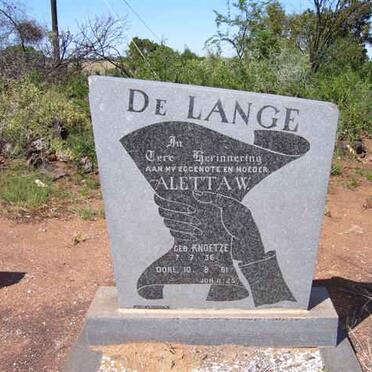 LANGE Aletta W., de nee KNOETZE 1936-1961