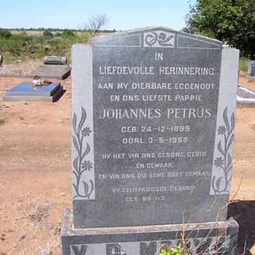 MERWE Johannes Petrus, v.d. 1899-1958