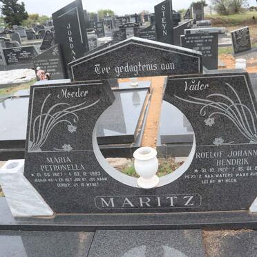 MARITZ Roelof Johannes Hendrik 1922-2004 & Maria Petronella 1927-1983