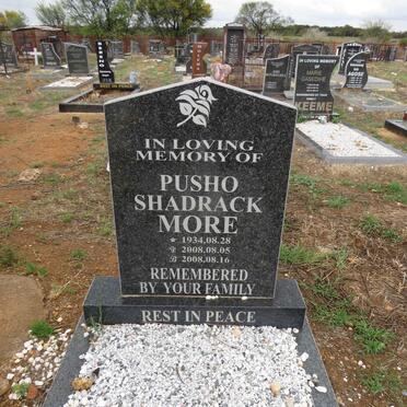 MORE Pusho Shadrack 1934-2008