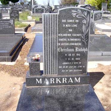 MARKRAM Christiaan Rudolph 1915-1983
