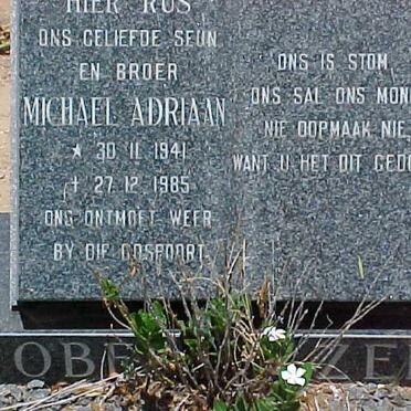 OBERHOLZER Michael Adriaan 1941-1985