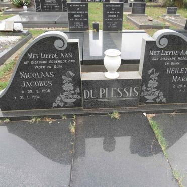 PLESSIS Nicolaas Jacobus, du 1905-1981 & Heiletje Maria 1911-1994