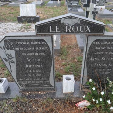 ROUX Willem Johannes, le 1912-1989 & Anna Susanna Elizabeth 1918-2007