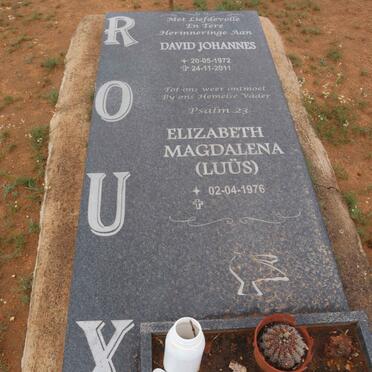 ROUX David Johannes 1972-2011 & Elizabeth Magdalena LUUS 1976-