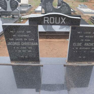 ROUX Jacobus Christiaan 1910-1991 & Elsie Rachel 1914-2001