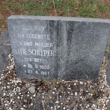 SCHEEPERS Kotie nee BOTHA 1920-1967