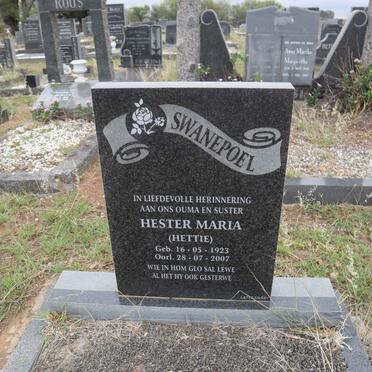 SWANEPOEL Hester Maria 1923-2007