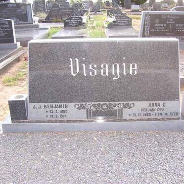 VISAGIE Benjamin J.J. 1889-1974 &amp; Anna C. VAN DYK 1898-1978